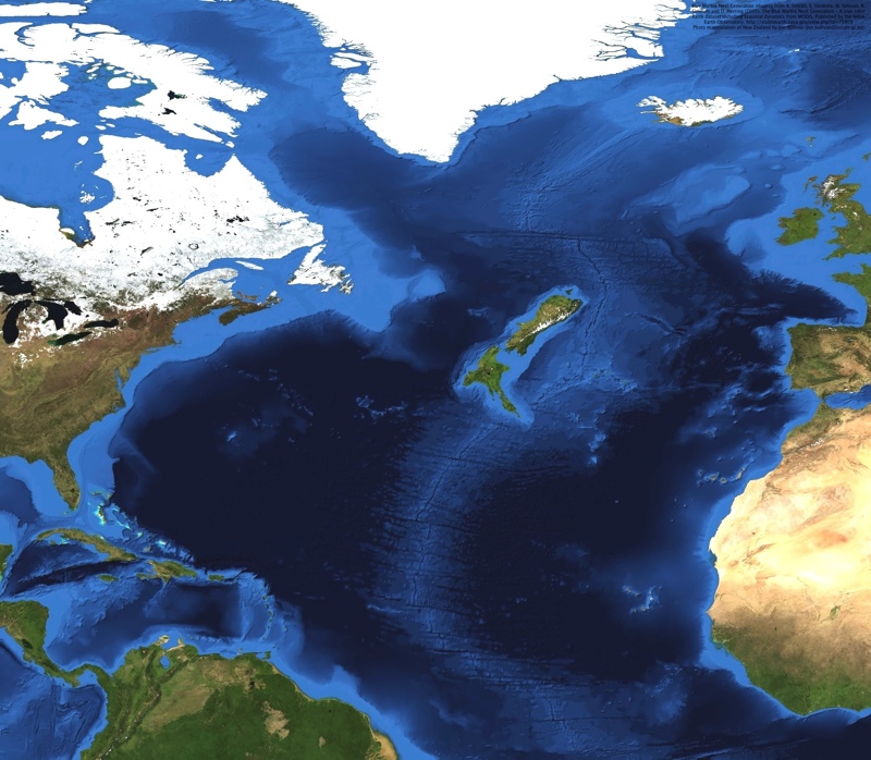 New Zealand in the northern Atlantic